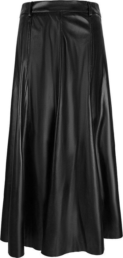 PU lange rok - imitatie leder - nieuwe collectie - herfst/winter - dames - zwart - maat M