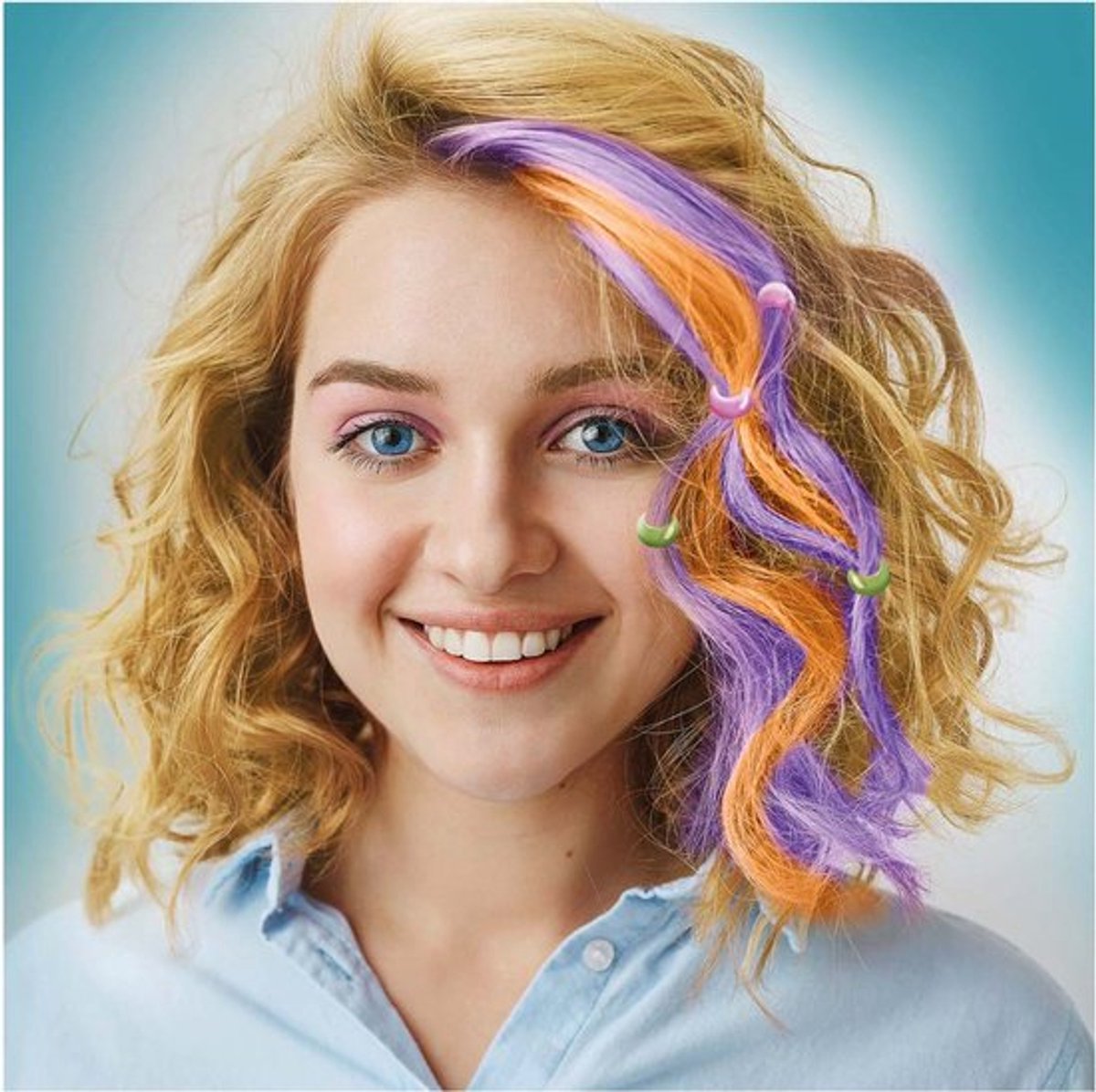 Clementoni - Crazy Chic - Trendy Hairstyle - Kapsalon set met haarverf, tang en accessoires - Vanaf 6 jaar — afbeelding 13
