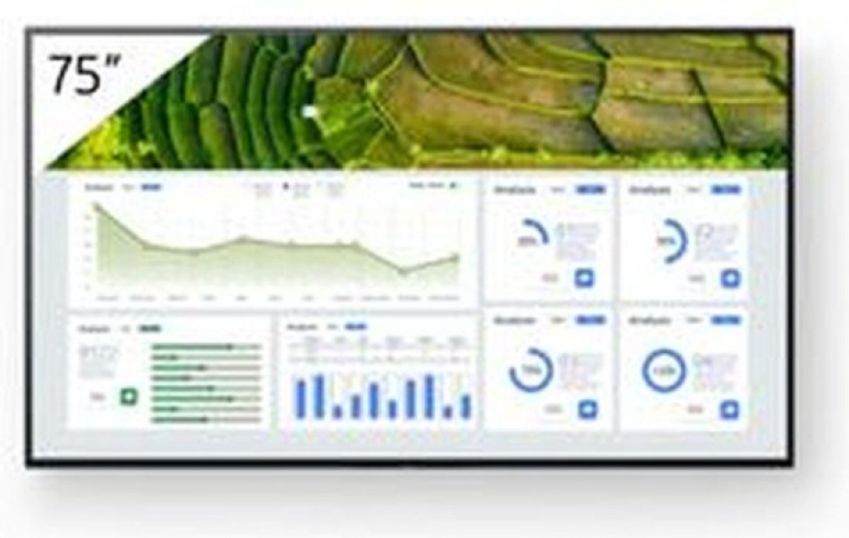 Sony FW-75BZ30L beeldkrant Digitale signage flatscreen 190,5 cm (75) LCD Wifi 440 cd/m² 4K Ultra HD Zwart Android 24/7