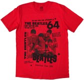 The Beatles - 1964 Heren T-shirt - XXL - Rood