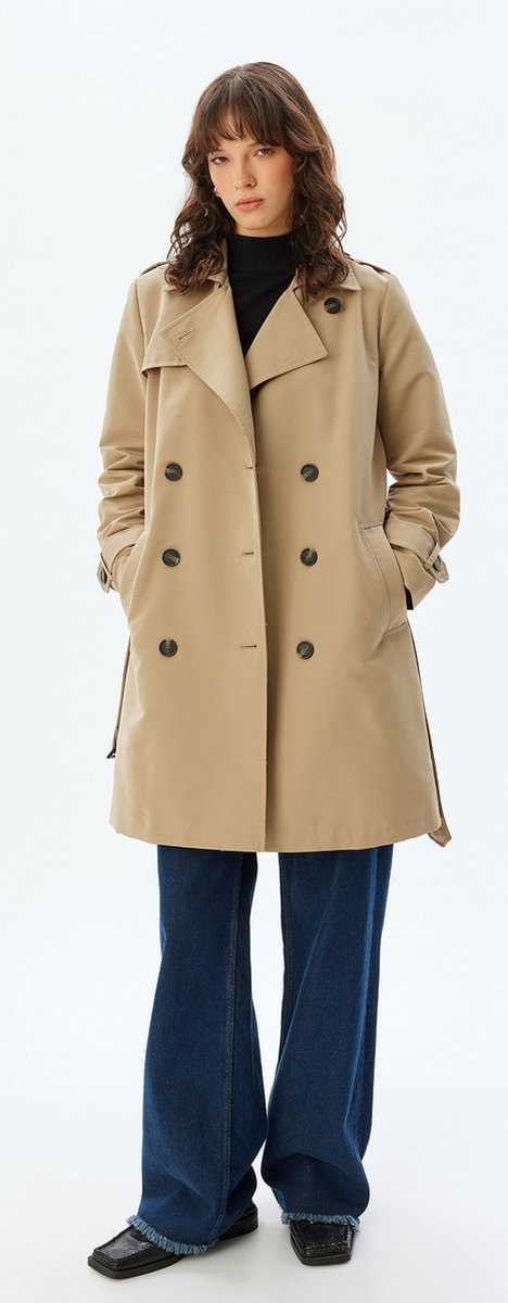 Normaal Gebogen Trenchcoat