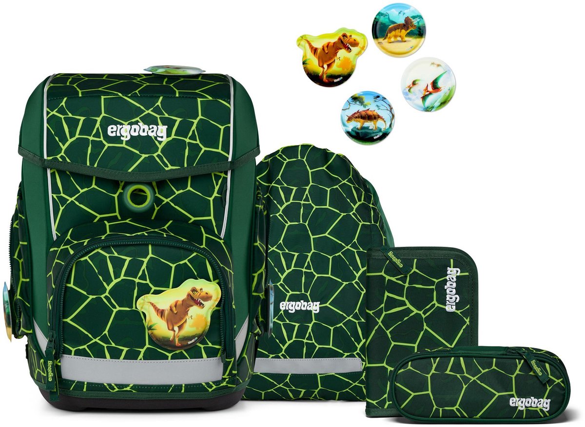 ergobag Schooltas Cubo Set 5-delig BärRex Donkergroen