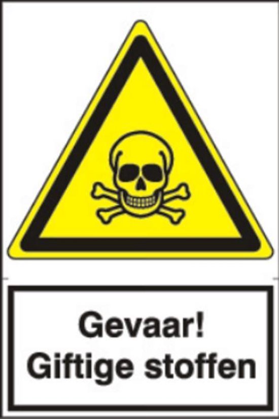 Sticker Gevaar! giftige stoffen Bestel nu!