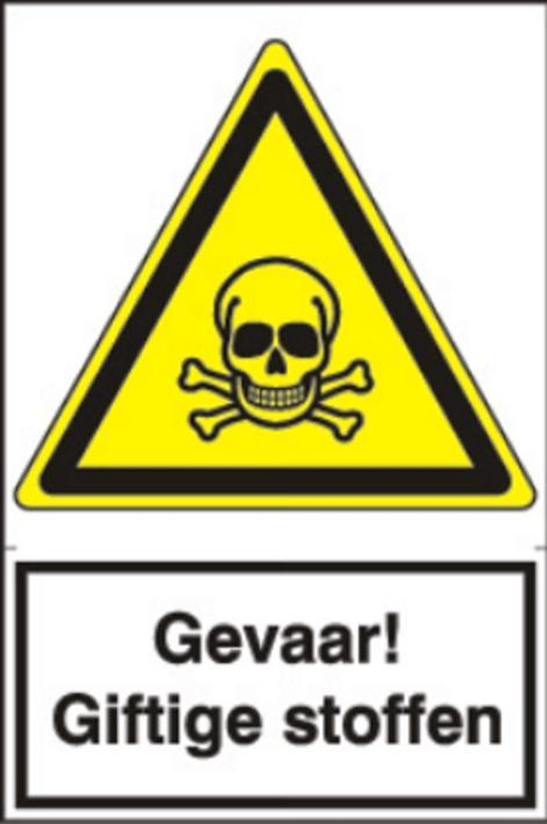 Artelli Sticker Gevaar! giftige stoffen (Prijs per stuk)