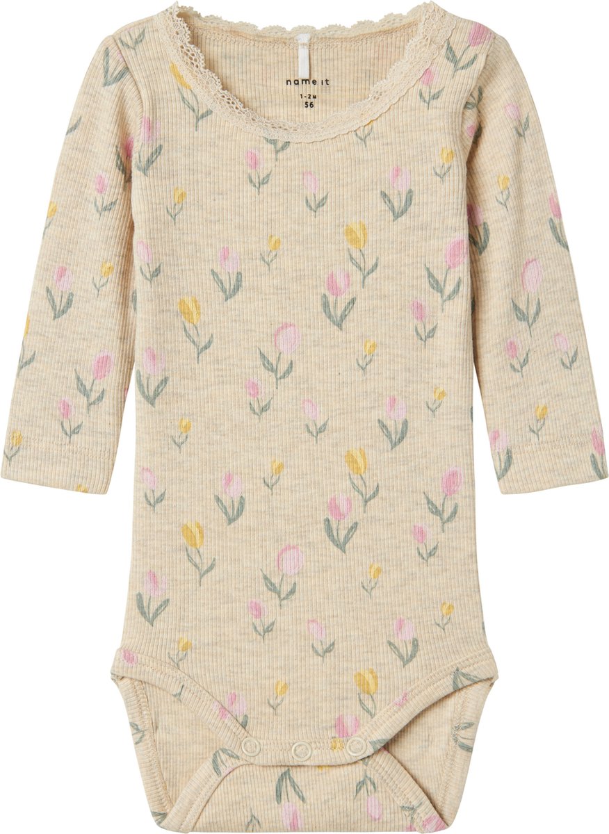 NAME IT - NBFFLOWERKAB LS BODY BOX - Baby - Bodies - Maat 68