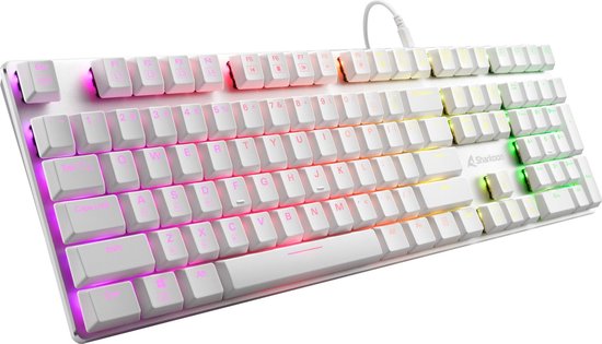 Sharkoon PureWriter RGB Blue toetsenbord USB QWERTY Amerikaans Engels Wit