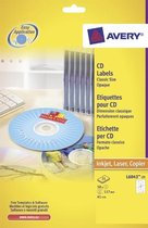 Avery CD/DVD Labels, Classic size, Ø 117mm (25)
