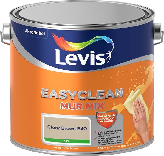 Levis - Easyclean Mur Mat Mix - Clear Brown B40 - Mengverf - 2,5 L