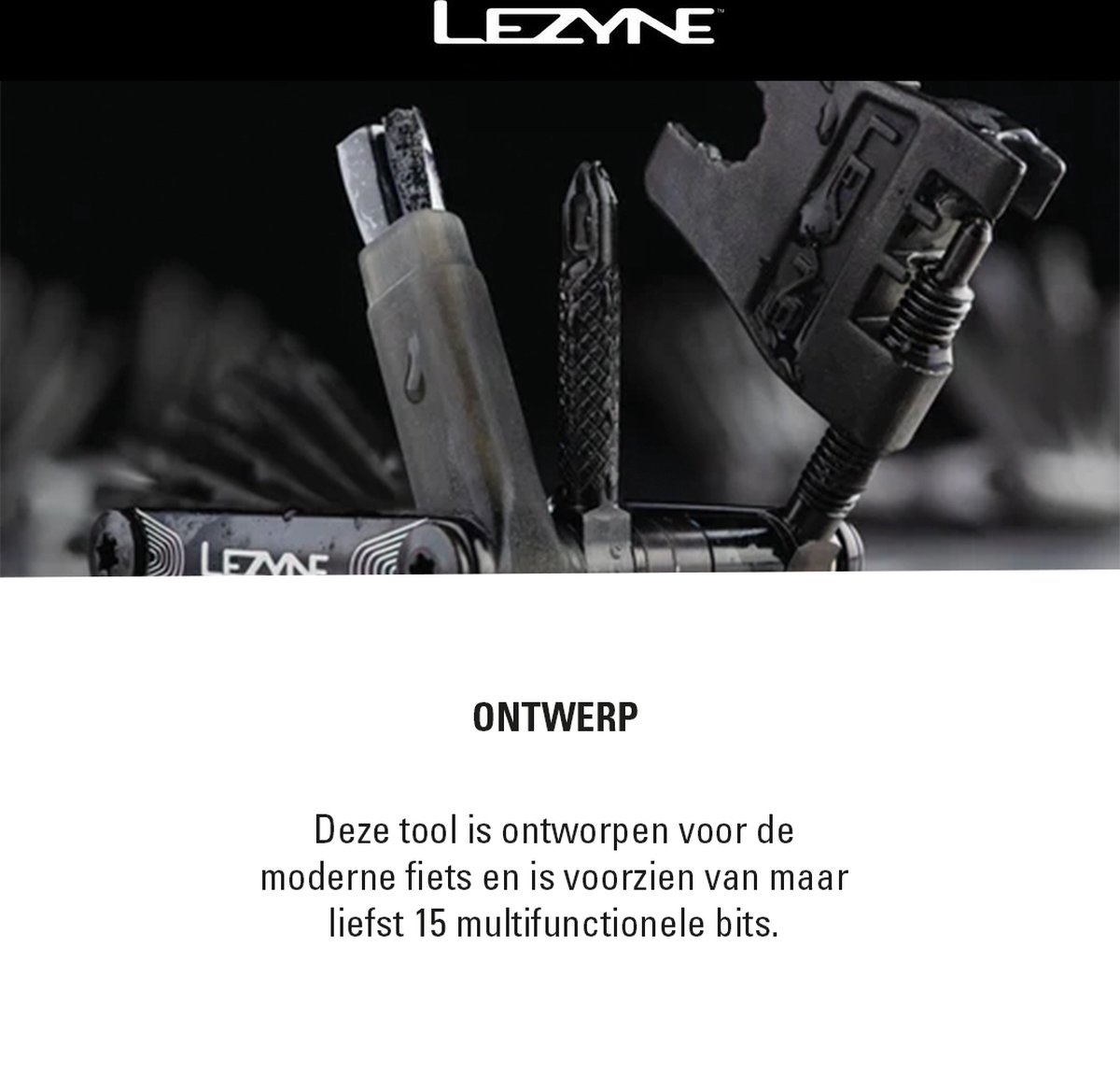 Lezyne Multi Tool Super V-23 - 14-delige Multitool - HEX, TORX, PHILLIPS H, Kettingbreker, Naald-/plughouder & Rotor afsteller - Zwart