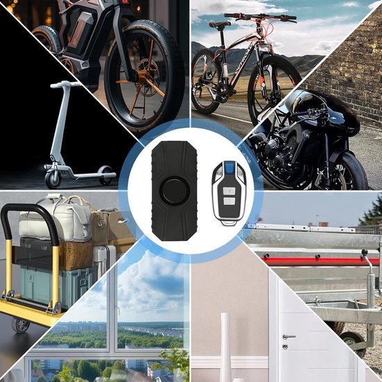 Meichoon Oplaadbaar Fietsalarm – Draadloos, Waterdicht, 110 DB, Met Afstandsbediening – Voor Fiets, Scooter, Motor En Meer