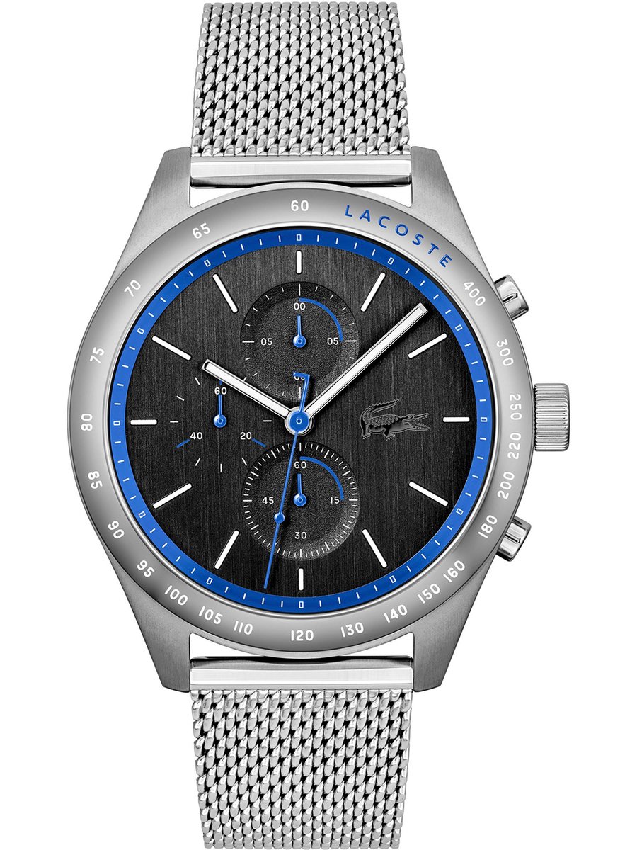 Lacoste Apext 2011298 Horloge - Staal - Zilverkleurig - Ø 44 mm