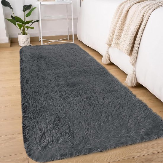 Tapis de passage Inovra ® Soft Grey, 60 x 220 cm, adapté à Diverse pièces
