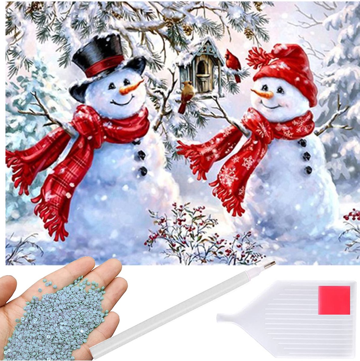 Diamond Painting - Sneeuwpop - Kerst set