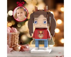 Mini Brick Custom – Gepersonaliseerd Bouwfiguur Kind – Op Basis van Foto – Voor Meisjes of Jongens – Uniek Speelgoed Cadeau – Verjaardag – Kerst – Creatief Bouwfiguurtje – Handgemaakt – Vanaf 7 Jaar
