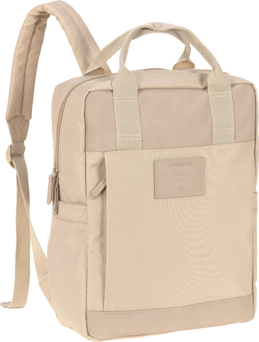 LÄSSIG Backpack Omkleedrugtas Vividal humus