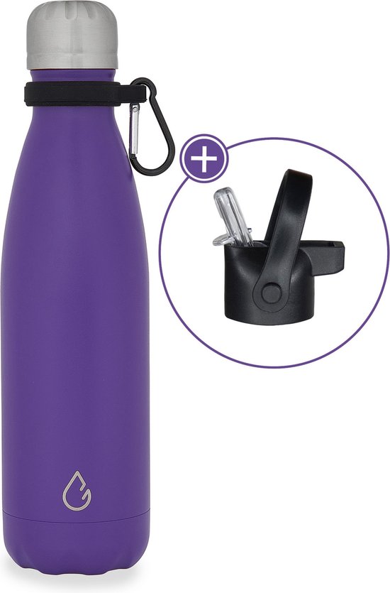 wattamula-flow-waterfles-rvs-paars-500-ml-dop-met-rietje
