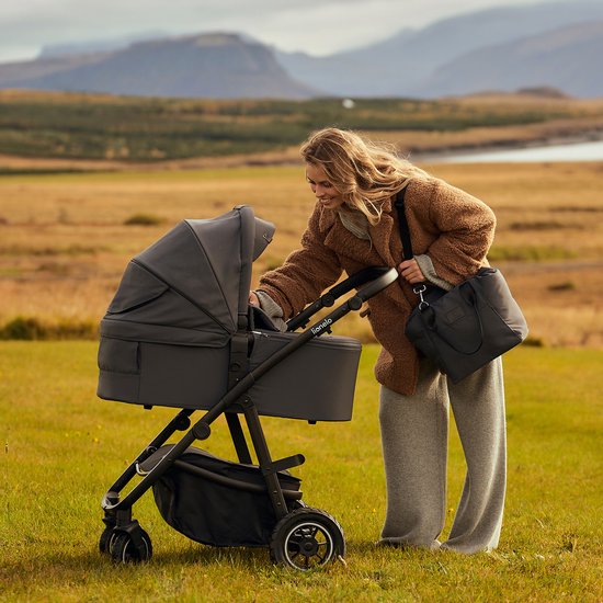 Lionelo Amber Plus 3-in-1 Kinderwagen - Reiswieg, Wandelwagen & Autostoeltje - XXL Ventilatie - All-Terrain Wielen - UPF50+ - Universele Adapters - Premium Stoffen - Vanaf Geboorte tot 4 Jaar van Merkloos — afbeelding 5