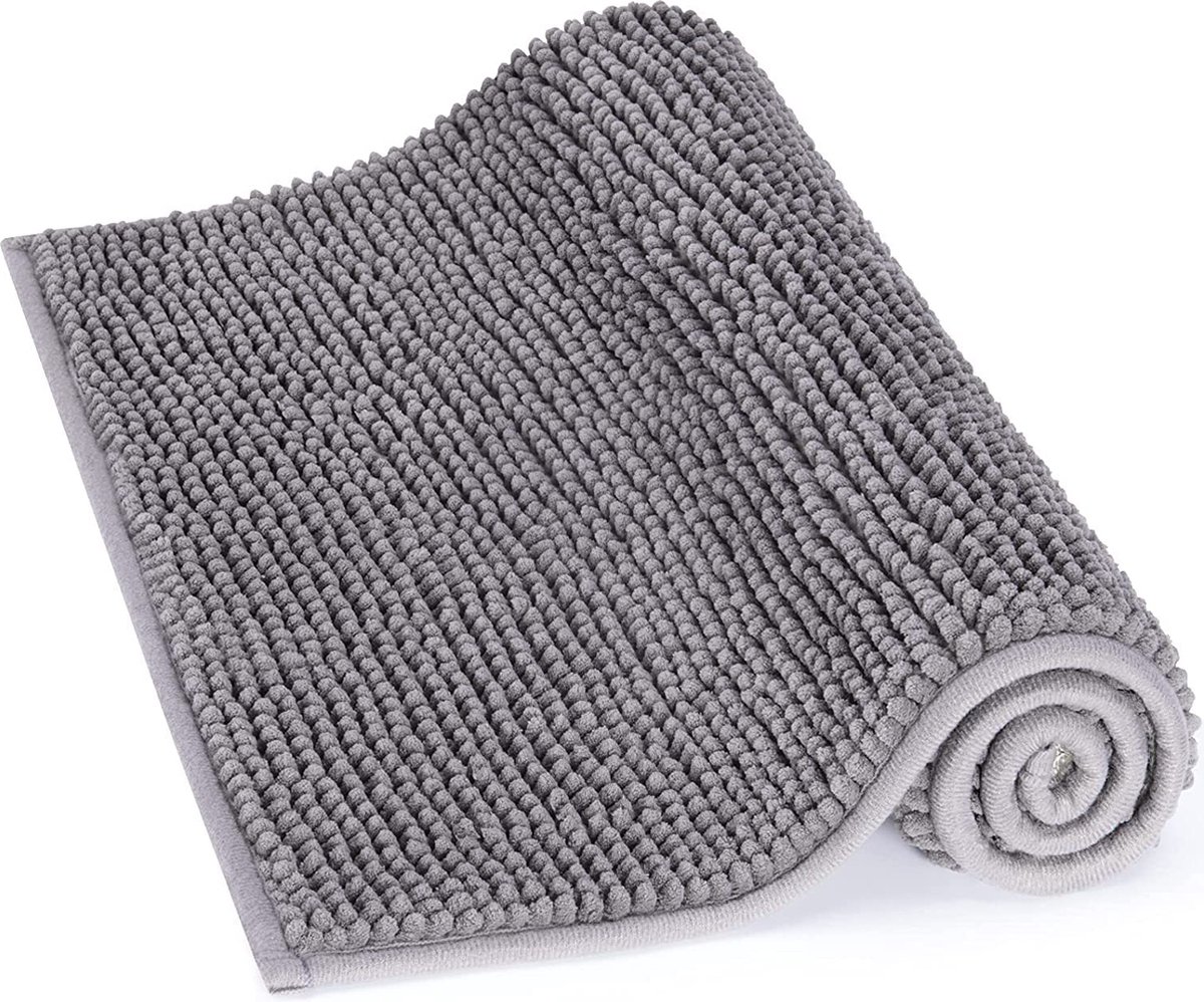 La'Moussawi ® Chenille Microvezel Antislip Badmat voor Ultiem Badkamercomfort, 50 x 80cm