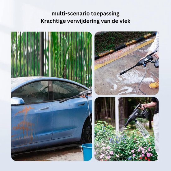 White-Label® Hogedrukreiniger Auto - Hogedrukspuit - Terrasreiniger - Zwart van White-Label® — afbeelding 5