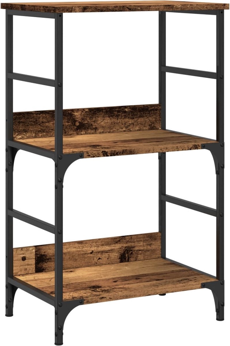 vidaXL - Boekenkast - Grijs - Bewerkt hout - 40 x 24 x 143 cm | Leen Bakker