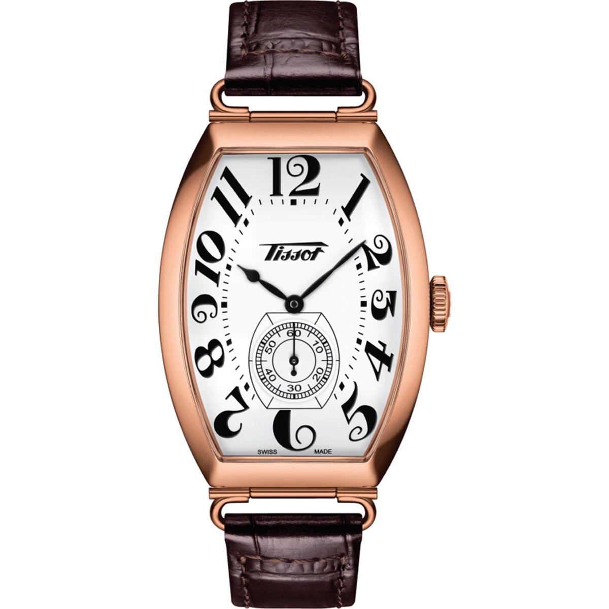 Tissot Heritage Porto T1285053601200 Horloge - Leer - Bruin - Ø 36.5 mm