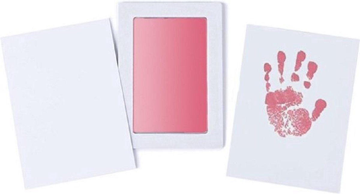 Goedkoopste New Age Devi - Voetafdruk en handafdruk inkt voor babys - cadeau voor baby roze - Engelse handleiding
