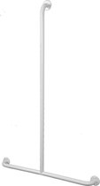 Badkamer glijstang/handgreep 110x70 cm (35-35) RVS wit