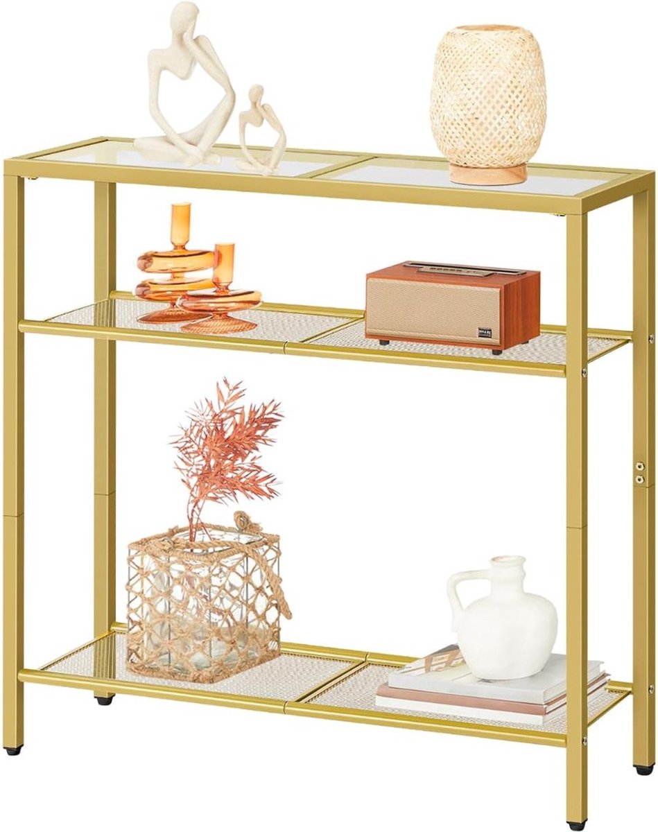 ApexArte® Wandtafel - Dressoir Kasten - Haltafel - Goud - Industrieel