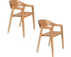 Dutchbone Westlake Stoel Naturel - Set van 2