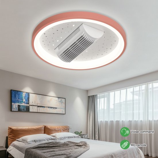 Plafondventilator Wieke met LEDs en aanpasbare kleurtemperatuur