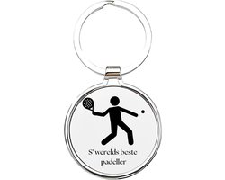 Akyol - s' werelds beste padeller Sleutelhanger - Tennis - padellers - padellen - padeller - paddle - squash - squashen - squasher - tennissen - padelster - cadeau voor mensen die van padel houden - cadeau voor een padeller - 4 x 7,5 CM