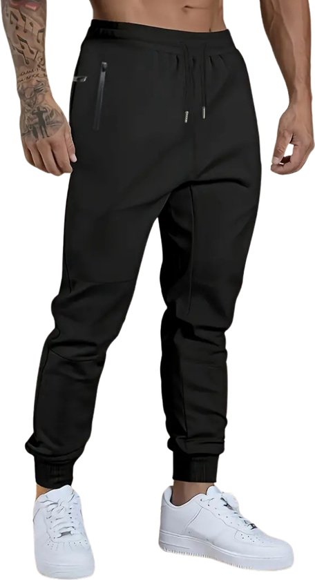 Livano Training Pants Men - Pantalons de sport - Pantalons d'entraînement longs - Survêtement - Vêtements de sport - Zwart - XL