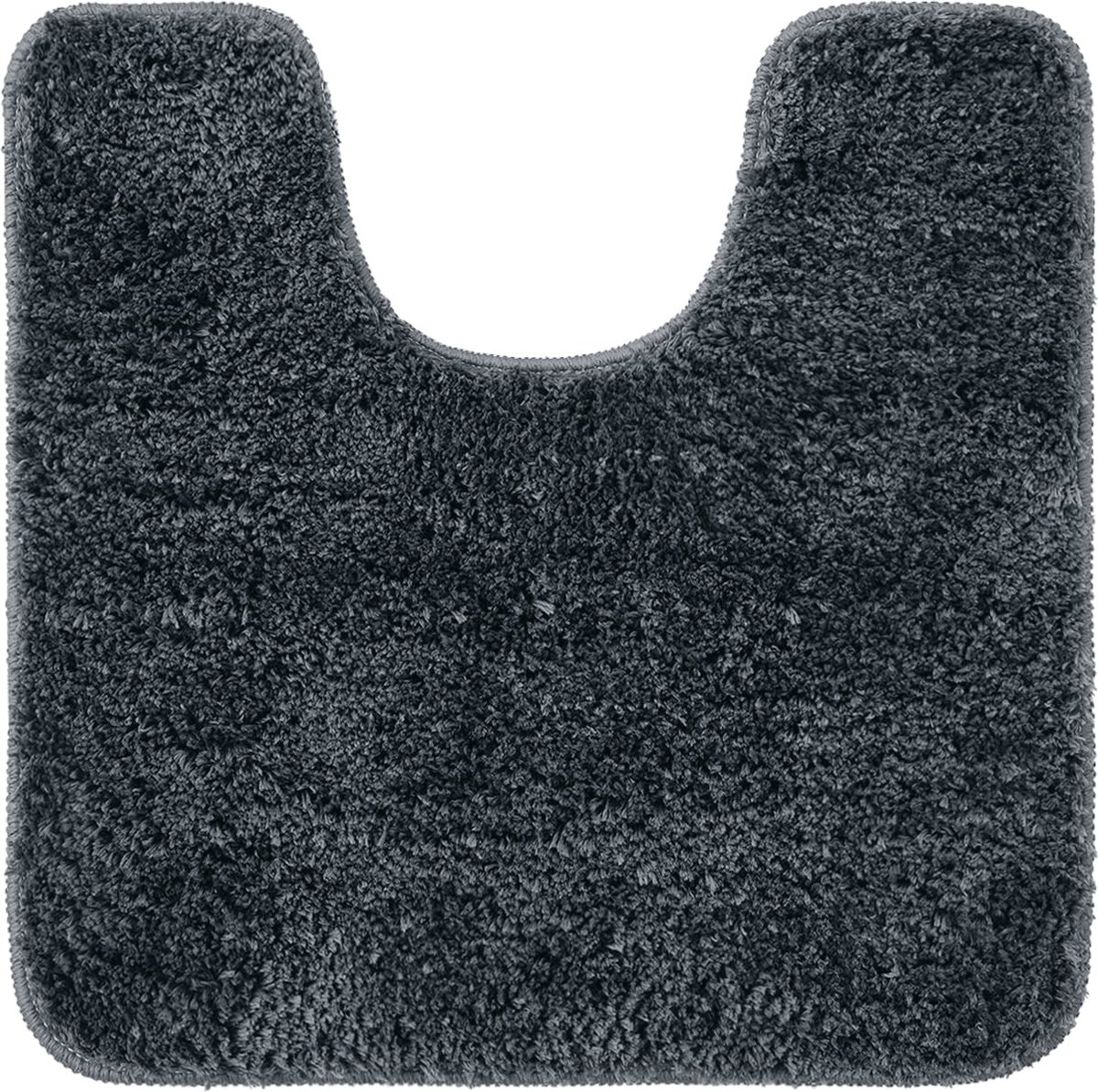 Goodivery ® Stijlvolle, Antislip en Absorberende U-vormige Badmat voor Badkamer en Toilet, 45 x 45 cm, Donkergrijs