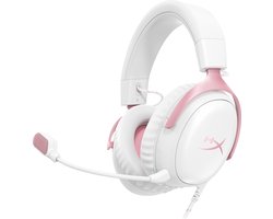 HyperX Cloud III Gaming Headset - PC, PS5, Xbox Series X|S - Nintendo, Steamdeck - (White/Pink)