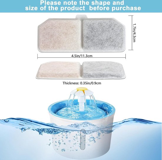 Nobleza - Cat fountain filter, cat fountain filters, 15 cat fountain filters, cat drinking filter, multiple filtering, 5 charcoal filters 10 sponge filters Nobleza - Cat fountain filter, cat fountain filters, 15 cat fountain filters, cat drinking filter, multiple filtering, 5 charcoal filters 10 sponge filters