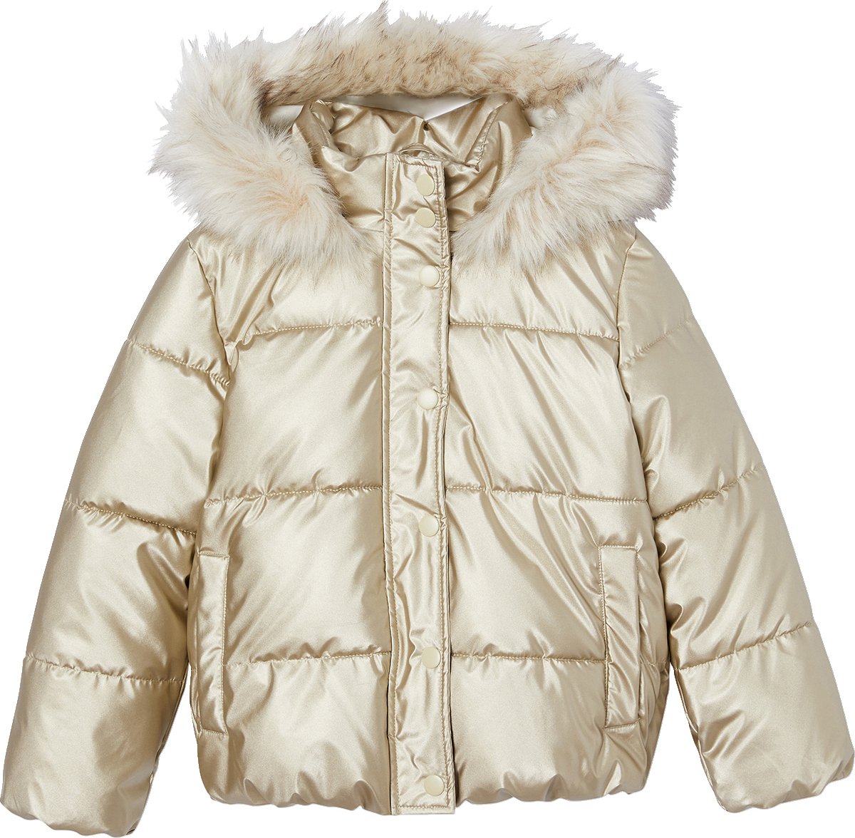 Vertbaudet Donsjack met capuchon voor meisjes met fleece voering