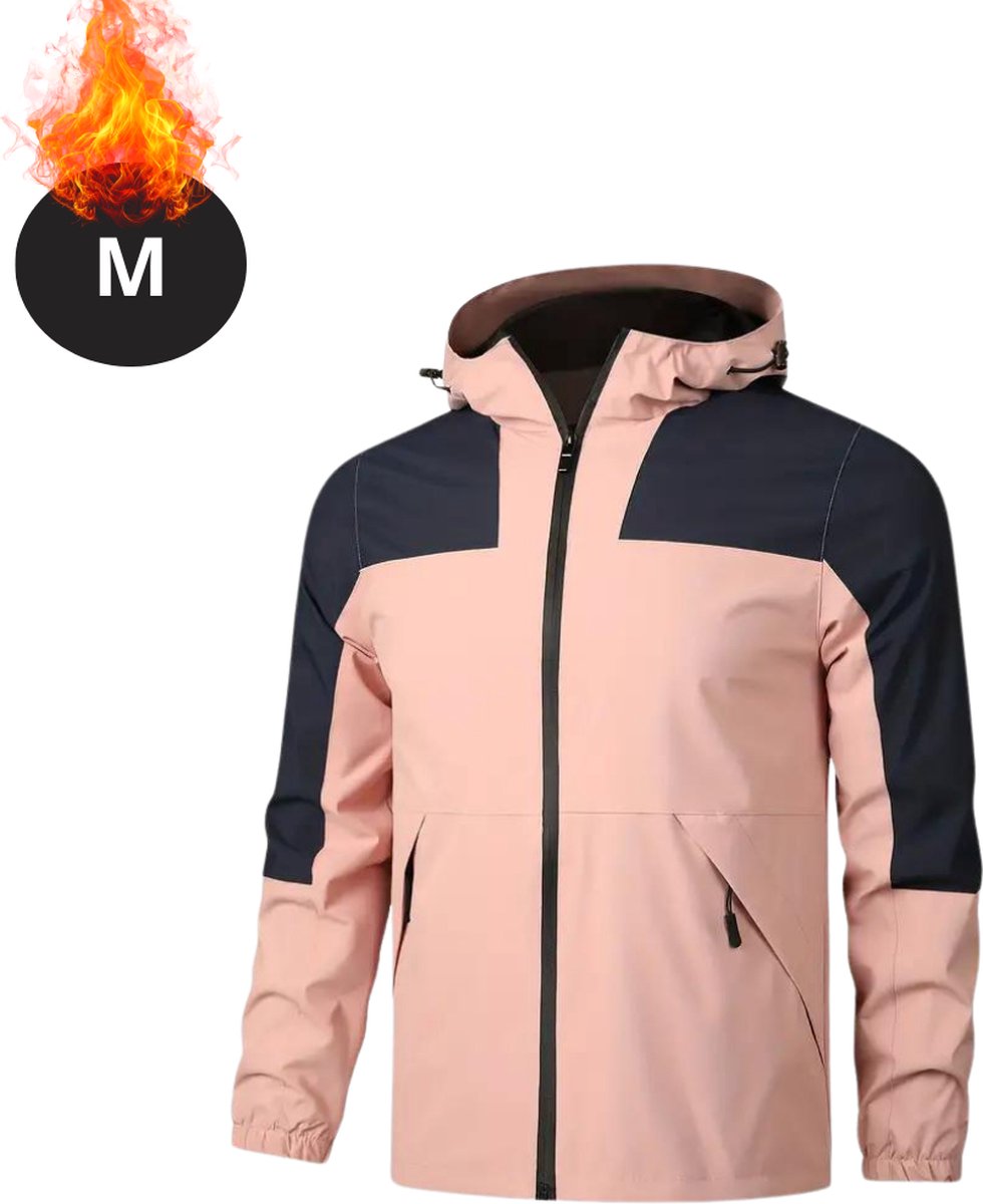 Bovista Windjas Voor Heren Parka Lente & Herfst Jas Volwassen Windjack Windbreaker Rits Roze