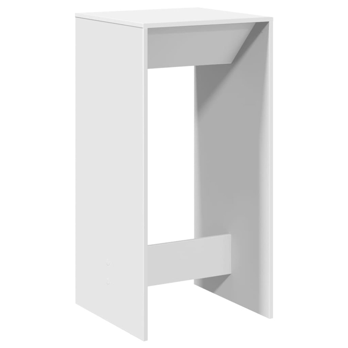 vidaXL Bartafel - 51x50x103,5 - cm - bewerkt - hout - wit