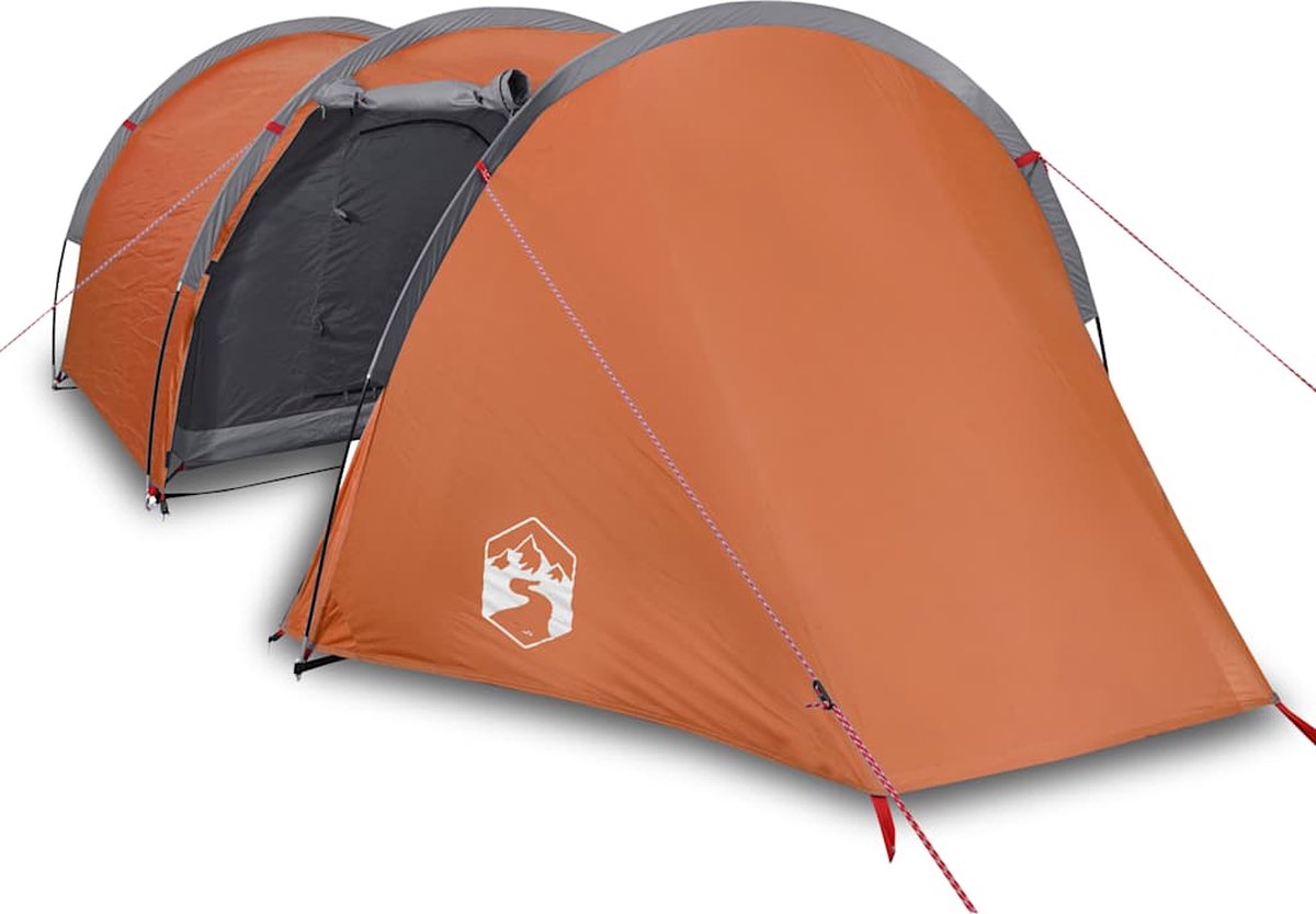 vidaXL - Tunneltent - 4-persoons - waterdicht - oranje