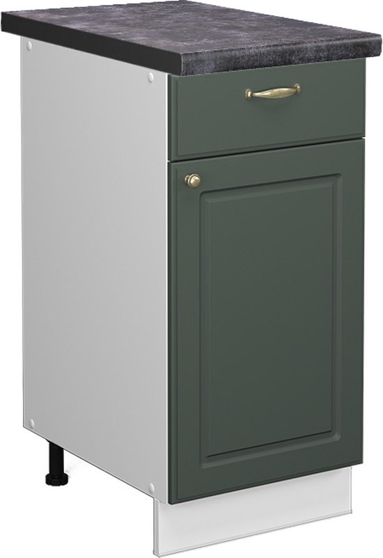 Vicco Keukenonderkast Fame-Line, Groen-Goud Landhuis, 50 cm zonder werkblad