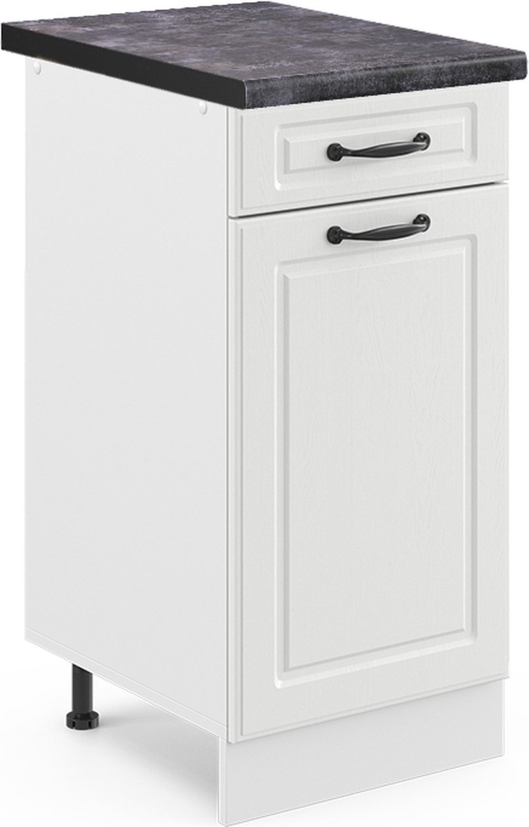Vicco R-Line Keukenonderkast – 40 cm, WB Antraciet Wit Landhuis