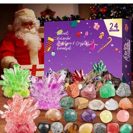 Adventskalender 2025 Kristalle für Kinder, 24 Natürlichen Kristalle Adventskalender 2025 Kristalle für Kinder, 24 Natürlichen Kristalle