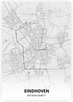 Carte d'Eindhoven - Affiche A4 - Style de dessin
