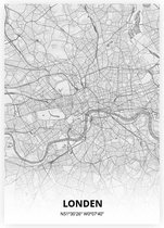 Londen plattegrond - A3 poster - Tekening stijl