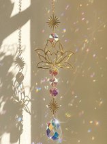 Byla - Zonnevanger Hanger - Dromenvanger - Kristallen hanger - Raam Decoratie - Goud - Lotus - 3