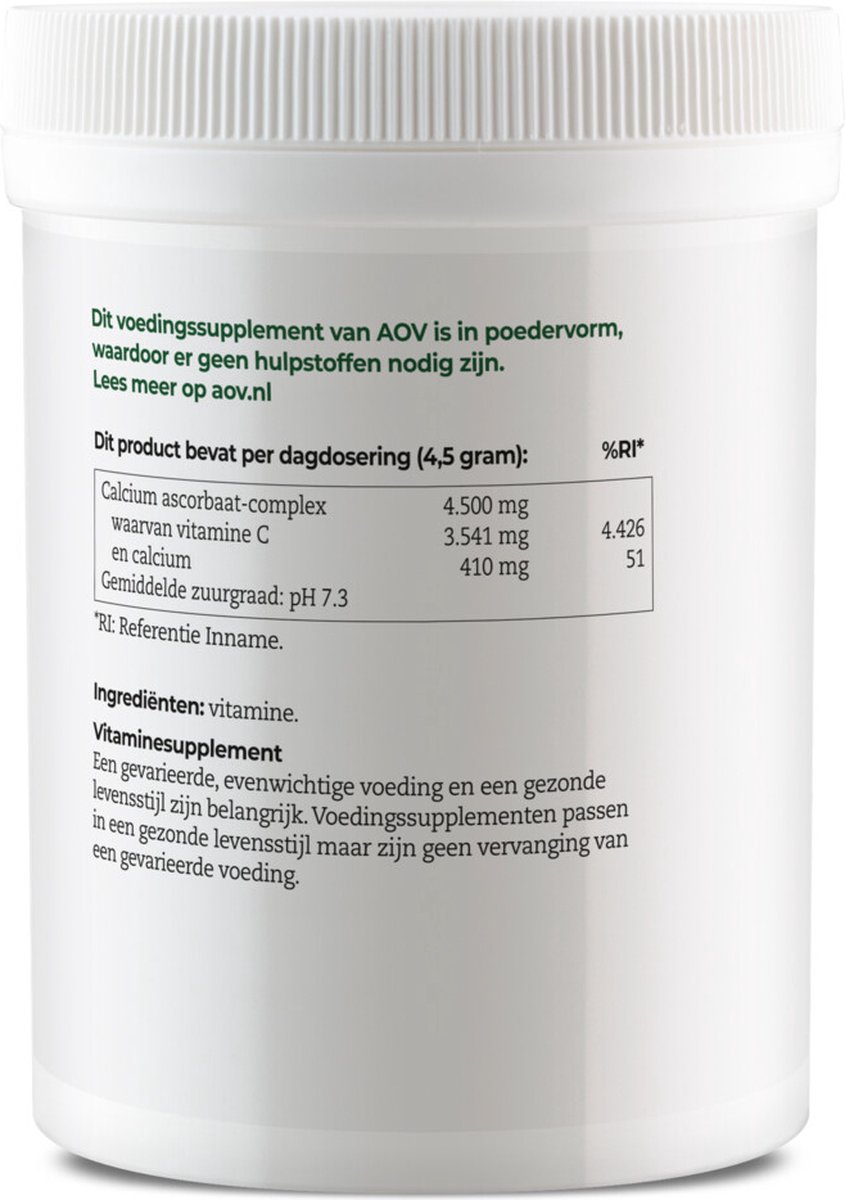 AOV 331 Vitamine C Calcium Ascorbaat - 2 x 250 gr - Voordeelverpakking