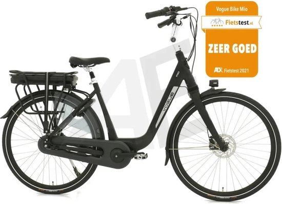 Vogue Mio 8SP Elektrische Fiets E-bike met Hydraulische Remmen 13Ah 36V 468Wh 51cm - Mat Zwart