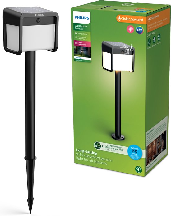Lucide - Op zonne-energie - Wand - Ronde - Buitenlamp met sensor