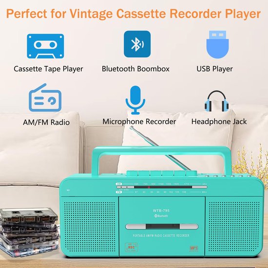 Lecteur Cassette Radio Lecteur De Cassette, Hifi Fm Am Radio Cassette Stéréo Vers Lecteur De Baladeur Cassette Muse - 2