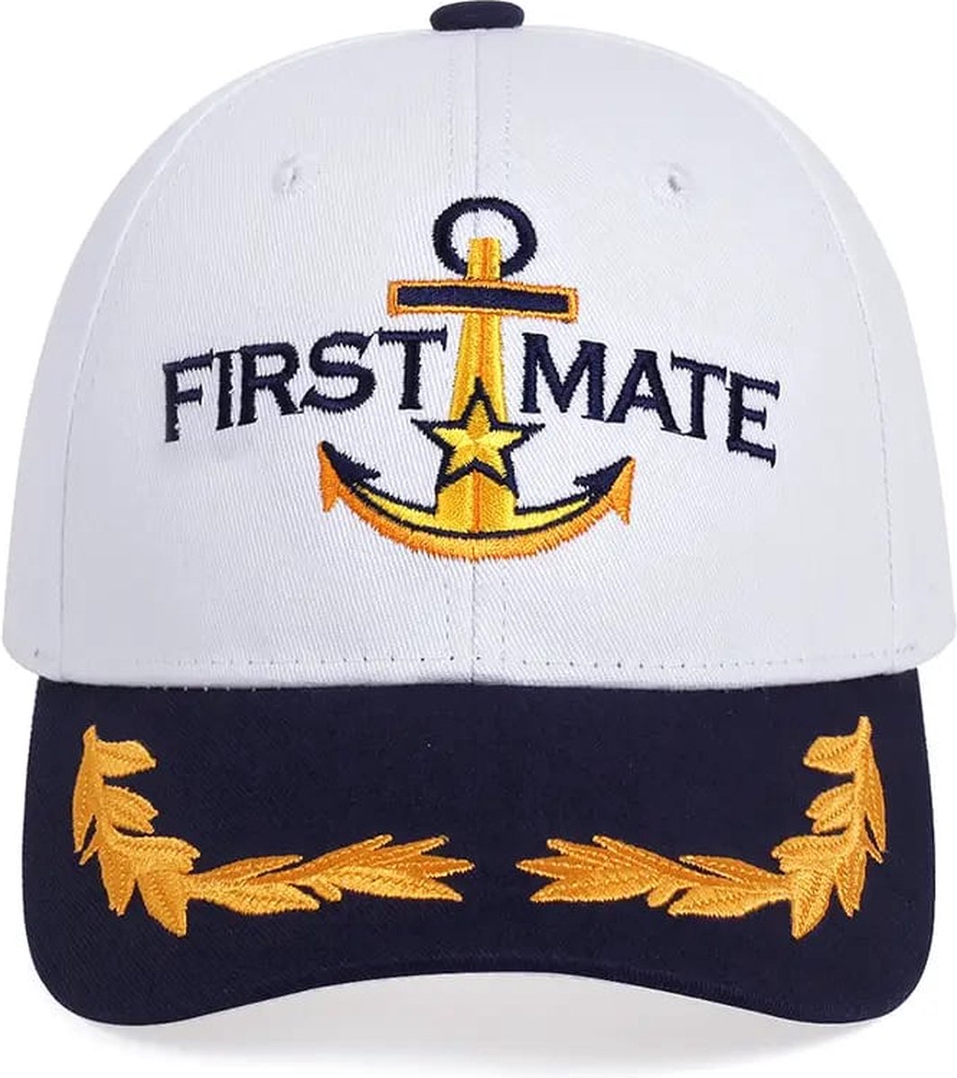 FIRST MATE Pet - First Date CAPTAIN Carnaval Verkleedkleding - Kerst Kapitein Hoed voor volwassenen - one size